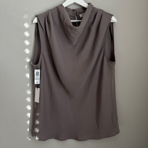 NWT Aritzia Babaton Carter Blouse in Modern Taupe